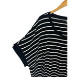 Zim & Zoe Shirt 22/44 Black & White Striped Side Tie Bottom Plus Size Top Womens Photo 3
