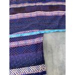 Swimsuitsforall Multicolor Patterned Fringe Hem Open Front Kimono Cardigan 18/20 Blue Photo 4