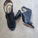 Splendid  Women's 8 M Shoes Black Leather Open Toe Slingback Heels Sandals Photo 1