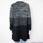 Iz Byer  black grey open‎ front long cardigan sweater, L Photo 3