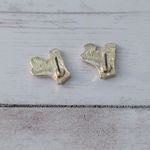 Vintage Stud Earrings Gold Tone Rollerskates Photo 4