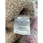 Pink Rose Tan Cozy Knit Sweater Long Sleeve Crew Neck Relaxed Fit Women's Small Photo 6