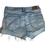 American Eagle  Super Stretch Hi Rise Shortie Embroidered Flower Jean Shorts 4 Photo 2