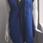 Petticoat Alley Top XS Dress Royal Blue Black Lace Photo 0