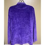 Quacker Factory  Purple Velour Striped Sequin jacket Photo 5
