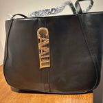 Roberto Cavalli  Black Tote with Gold Accents Photo 3