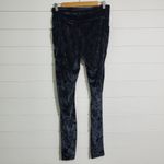 Fabletics Black Hi Waisted Crushed Velour Cross-Over Leggings Size M Photo 4