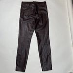 ZARA Dark Brown Faux Leather Trousers Size Large Womens Photo 1