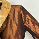 Chinese bronze and gold traditional style satin evening jacket side closure Size M Photo 5