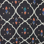 DR2 black geo floral sleeveless chiffon shift dress size large Photo 2