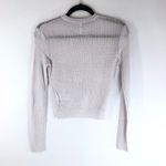 Free People  H20 Crew Pullover Sweater Sheer Lightweight Found Moon Gray XS Photo 3