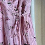 Francesca's Francesca’s Blue Rain pink floral wrap dress Photo 2