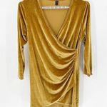 SheIn Curve velvet faux wrap mini dress stretch semi formal date night size 3XL Photo 0