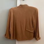 H&M Faux Suede Tan Draped Blazer Photo 6