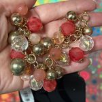 New York & Company Pink, Coral Beaded Gold Necklace NWT Photo 3