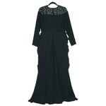 Modest Formal Black Dress with Pearl Details Size Large Photo 6