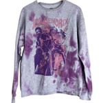 Urban Outfitters Jimi Hendrix Graphic Sweatshirt Womes L Gray Purple Tie Dye Oversized 90s Hippie Photo 0