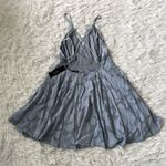 Lulus  Days of Beauty Dusty Blue Burnout Floral Women’s Skater Dress Medium Photo 9