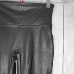 Spanx Black Shiny Faux Leather Leggings Womens M Photo 1