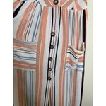 NWT Striped Midi Dress Stilletto's Orange Blue Cream Sz Medium Photo 4
