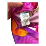 Vintage 90s Catalina Floral Ribbed Low Back High Cut Swimsuit Size Medium Pink Photo 3