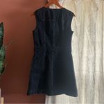 Madewell Denim Cap-Sleeve Mini Dress in Tarrybrook Wash Black V-Neck NWT Size 4 Photo 6