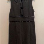 MICHAEL Michael Kors Charcoal Shift Dress with Patent Accents Gray Size 8 Photo 0