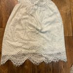 Aooksmery Dress White Lace Womens Small V Neck Lace‎ Up Back Spaghetti Strap Photo 5