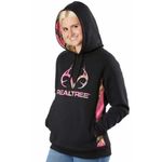 Realtree  Women's Black Edge with Hot Pink Camo Sweatshirt Hoodie  Size S Photo 1