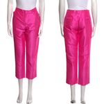 Ralph Lauren  BLACK LABEL Silk Straight Leg Pants Pink Size 10 NEW Photo 1