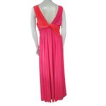 Badgley Mischka  Pink & Orange Twisted Chiffon Gown (10) Photo 7
