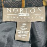 Norton Mcnaughton  Silk Skirt 12P Brown Leaves 100% Silk Career Churc Photo 5