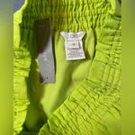 J.Crew NWT neon green skirt elastic waist pull on paper bag Fully Lined size 0 Photo 7