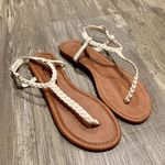 Aeropostale White Braided Flat Sandals Photo 0