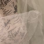 White Double Layer Simple Basic Raw Edge Mesh Bridal Wedding Veil on Hair Comb Photo 2