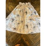 Cotton Art to Wear Cottage Tea Artsy Midi Skirt Women Small Handmade Neutral White Photo 1