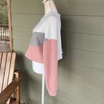 SheIn  Chevron Colorblock Drop Shoulder Teddy Pullover Photo 4