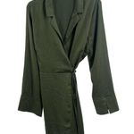 Showpo  Hayami Mini Wrap Dress Green Size 16 Photo 0