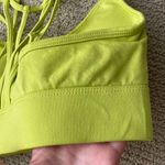 Fabletics  Macey Strappy Sports Bra Yellow Green Medium Support Padded XS VEUC Photo 6
