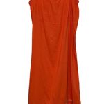 Theory Orange Linen Midi Dress - Adjustable Straps (Size S) Photo 0