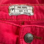 Free People Berry Corduroy Pants Straight Stretch Boho Indie Bright Size 28 Photo 1