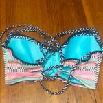 Shade & Shore Pink and Black Bikini Top with Modern Design Photo 1