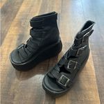 Demonia  Black Violet Platform Open-Toe Boots Size 7 Photo 5