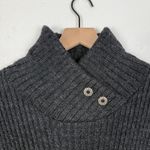 Baltic Inspirations Wool Ribbed Knit Poncho Sweater Lagenlook Minimalist OS Gray Size undefined Photo 1