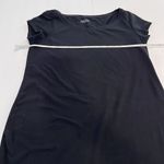 Eileen Fisher Black Organic Cotton Spandex Jersey Short Sleeve Dress Size SMALL Photo 6