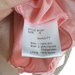 Saint Tropez Silk Pink Beaded Adjustable Strap Boho Beachy Tank Blouse Size S Photo 6