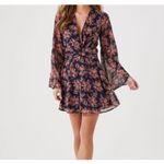 Trixxi Mini Dress Floral Print Bell Sleeve Med NWT Peasant Boho Chic Romantic Photo 9