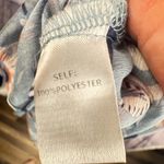 easel  Floral Maxi Duster Kimono Open Coverup Shawl Wrap Size Medium Blue floral Photo 5