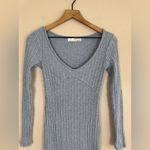 Sophie Rue Jordyn Long Sleeve Rib Midi Sweater Dress in Tranquil Blue size Small Photo 7