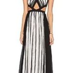 BCBGMAXAZRIA Malgosia Ecru Combo Cut Out Formal Maxi Dress 6 Photo 0